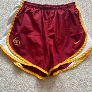 Nike Women's Iowa State (ISU) Athletic Shorts with Yellow Trim
